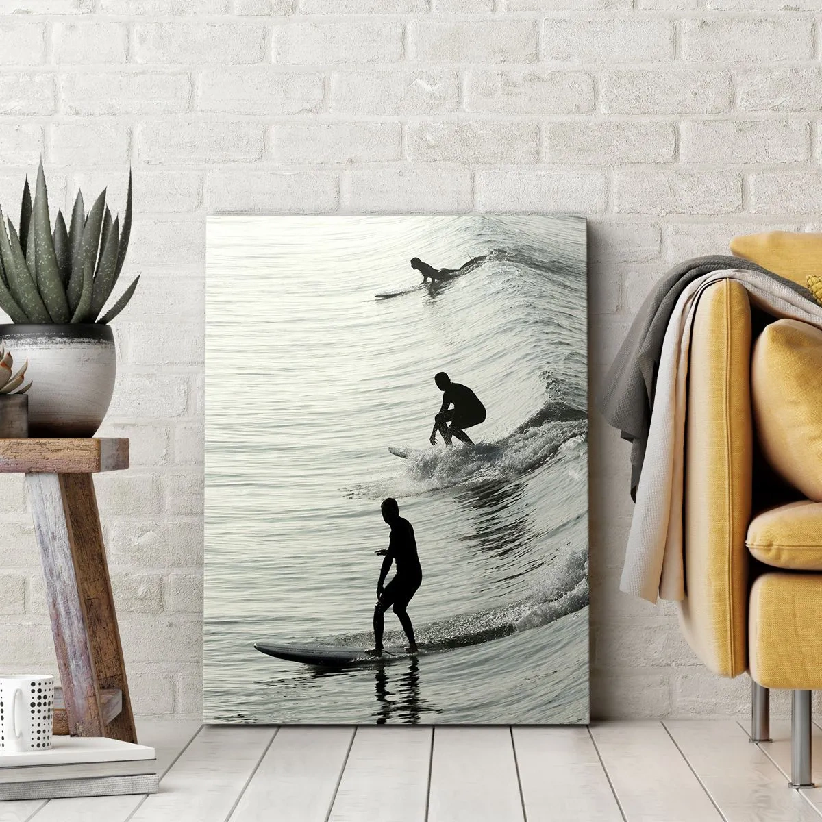 Canvas picture - Meeting the Wave - 50x70 cm