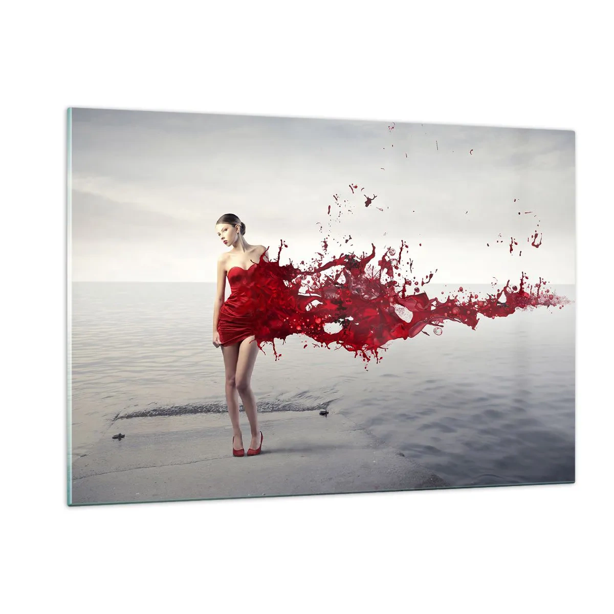 Glass picture - Passionate Like a Scarlet - 120x80 cm