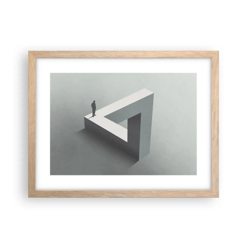 Poster in light oak frame - And Yet It Is Possible - 40x30 cm
