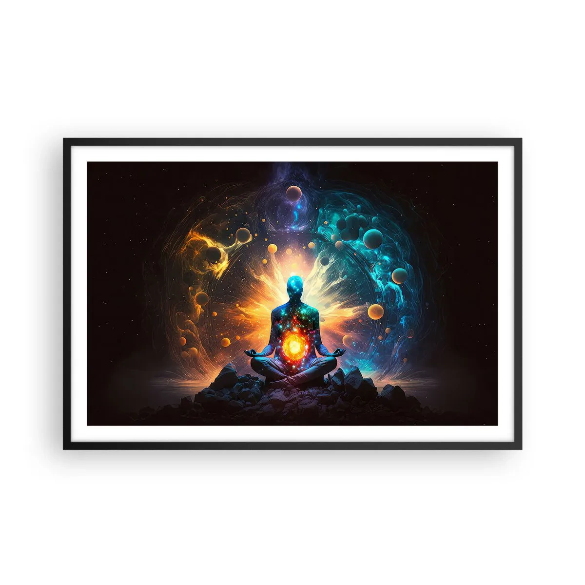 Poster in black frame - Cosmic Calm - 91x61 cm