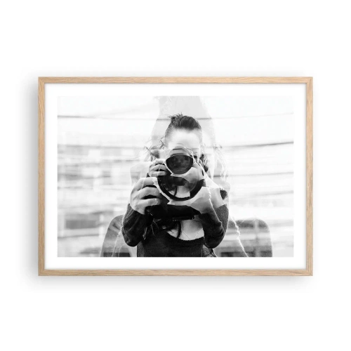 Poster in light oak frame - Creator and the Creation - 70x50 cm