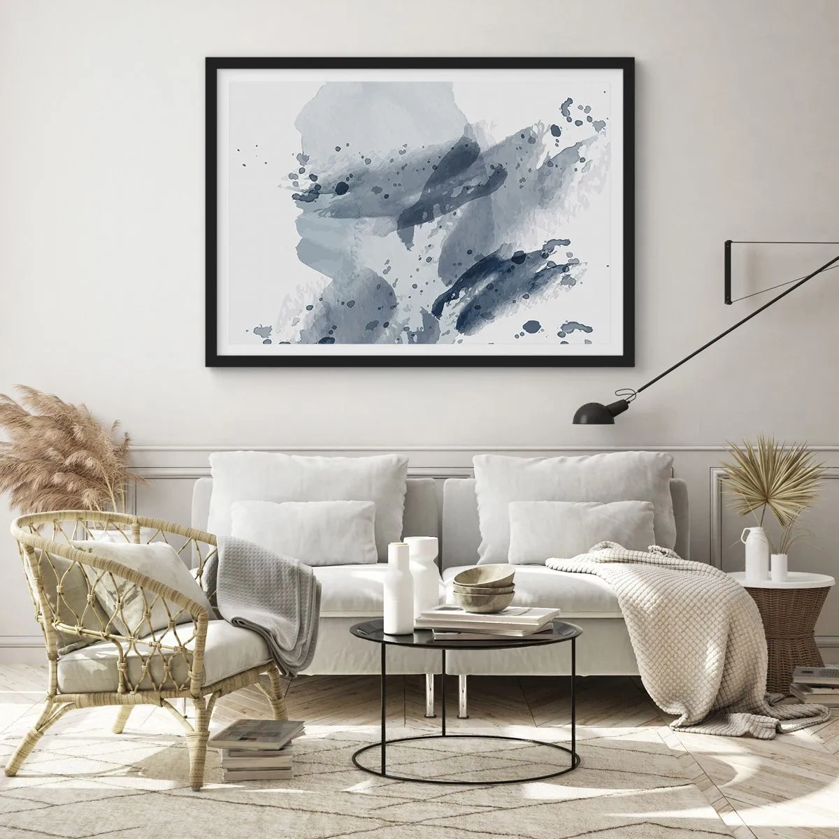 Poster in black frame - Study in Nature of Water - 70x50 cm