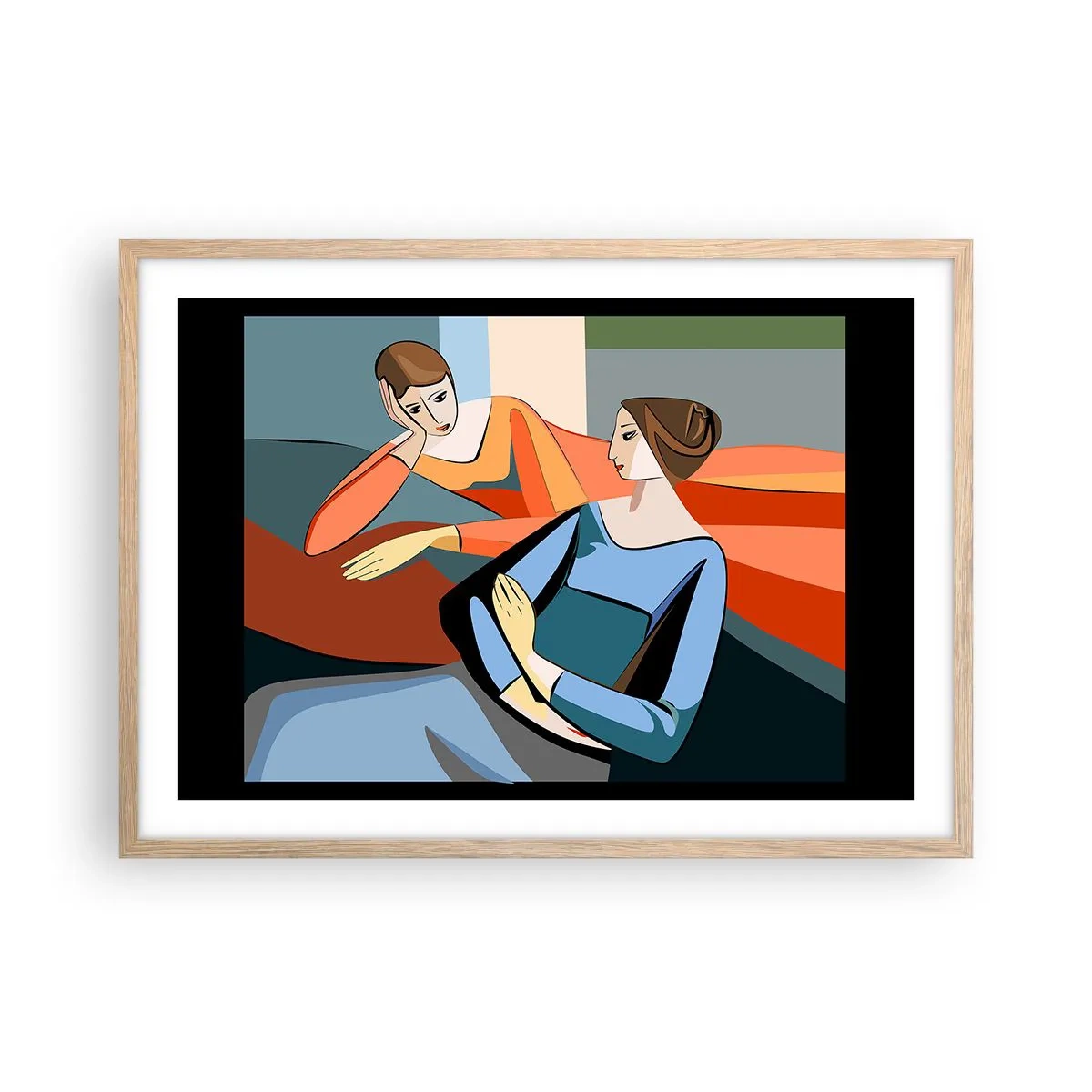 Poster in light oak frame - Time for Confession - 70x50 cm