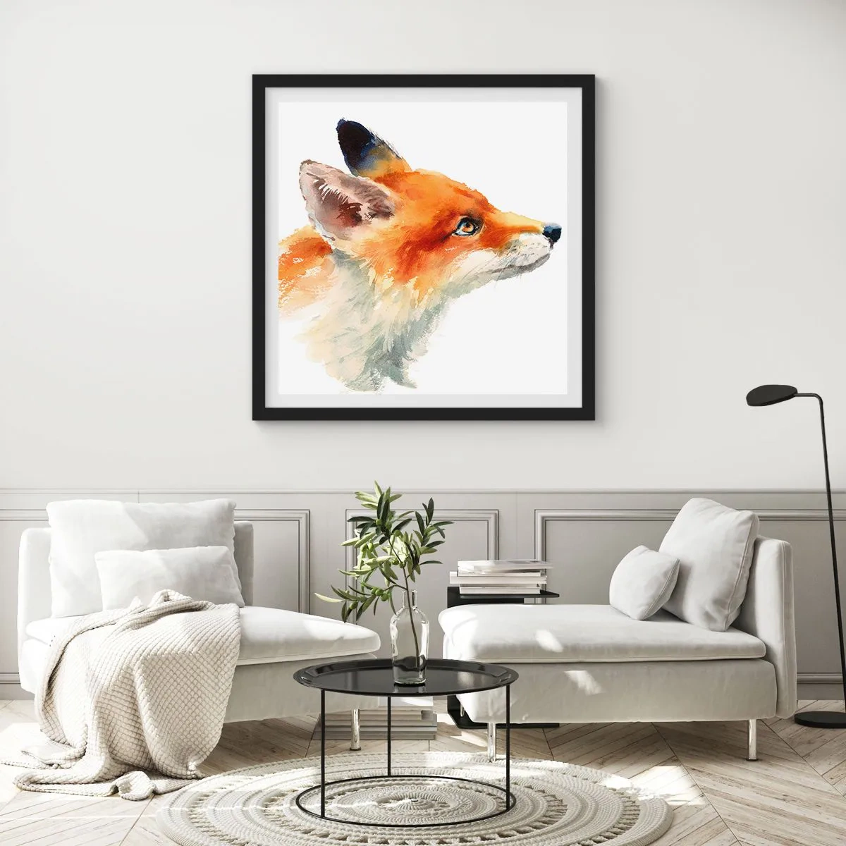 Poster in black frame - Never Too Careful - 60x60 cm