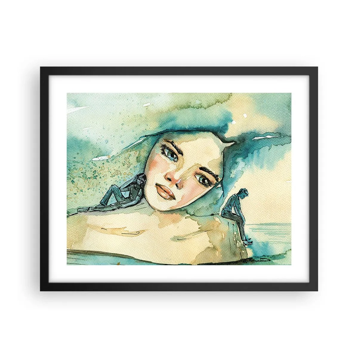 Poster in black frame - Am I Blue? - 50x40 cm