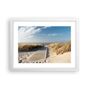 Poster in white frmae - Behind a Dune, in the Hum of Trees - 40x30 cm