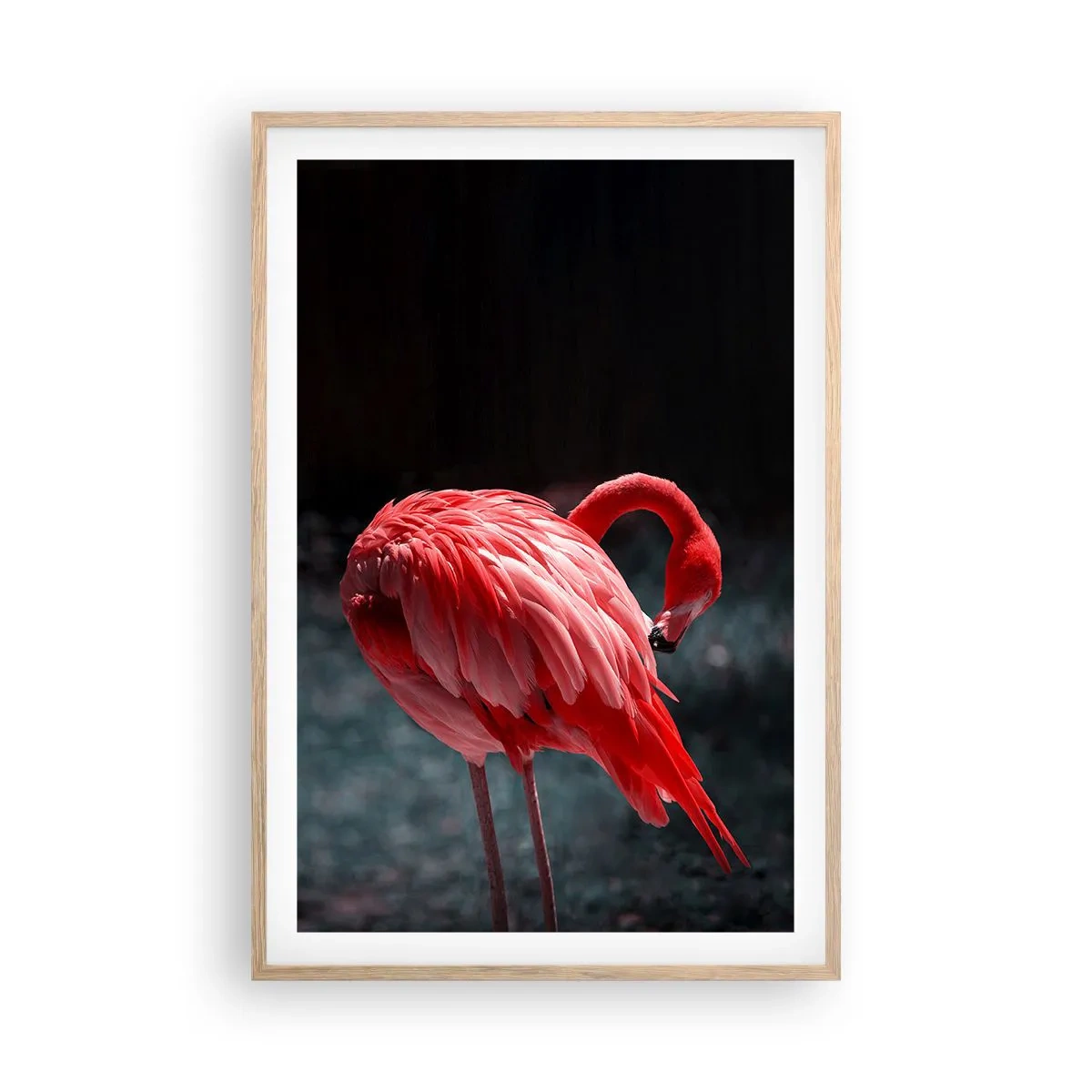 Poster in light oak frame - Crimson Poem of Nature - 61x91 cm