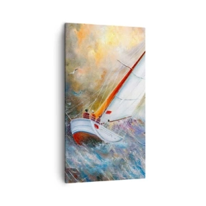 Canvas picture - Running on the Waves - 45x80 cm