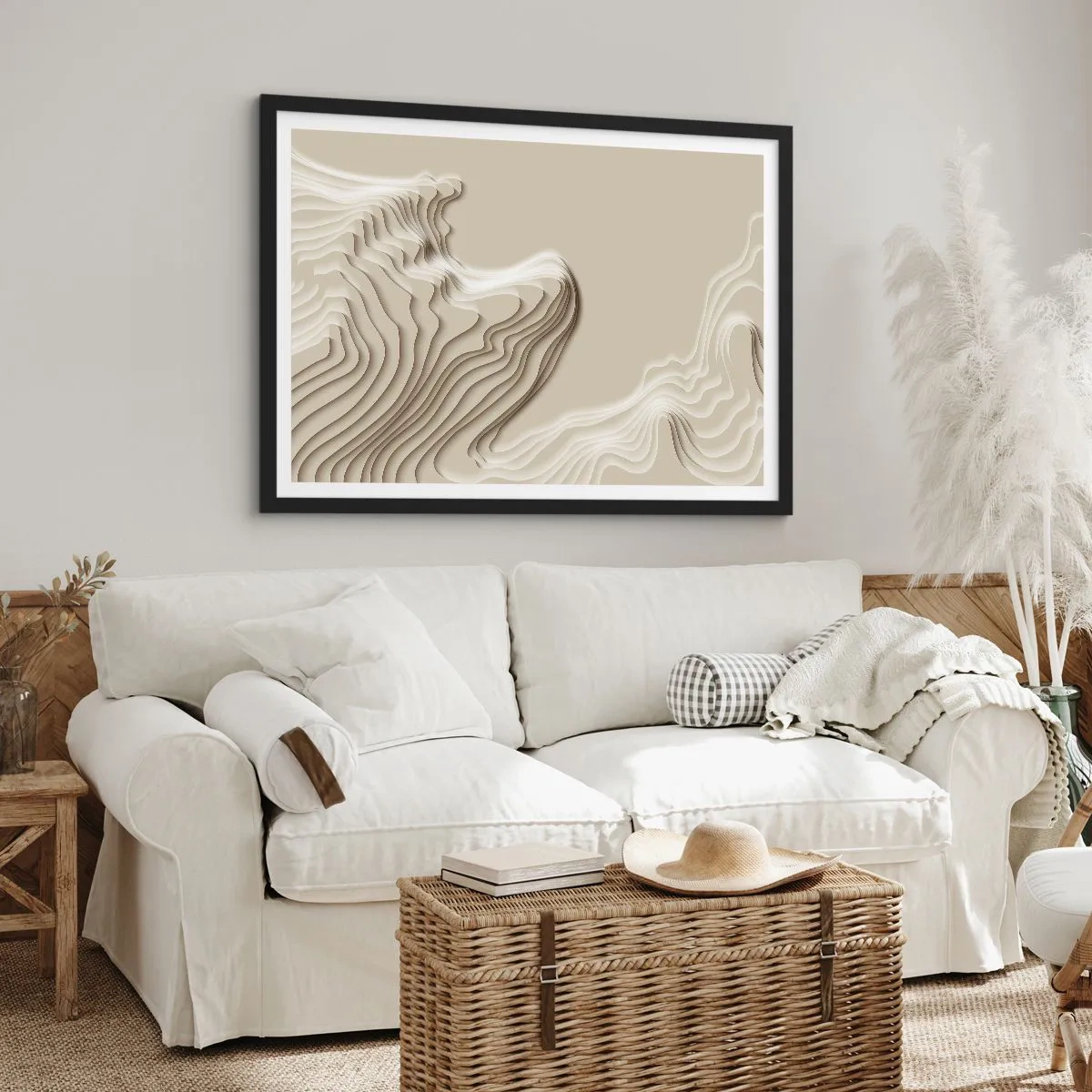 Poster in black frame - Topography of Art. - 70x50 cm
