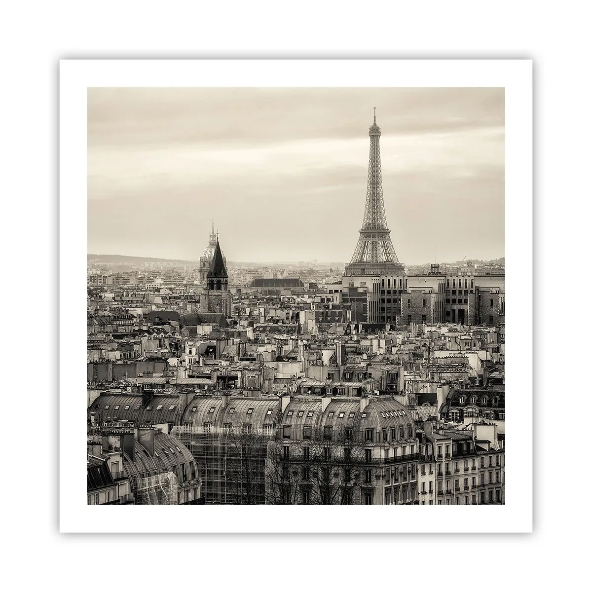 Poster - Over the Roofs of Paris - 60x60 cm