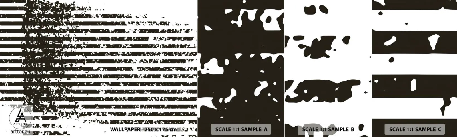 Photo Wallpaper Sample Self-Adhesive Deluxe Sticker - Rhythm and Noise - Abstraction, Piece, Graphics - 100x30 cm