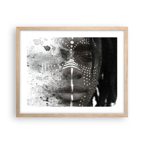 Poster in light oak frame - Dsicover Primordial Spirit - 50x40 cm