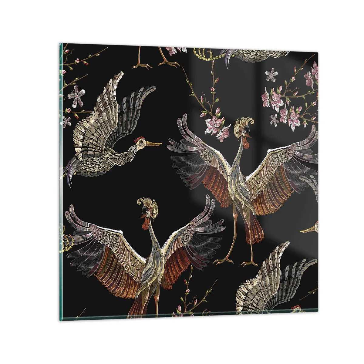 Glass picture - Fairy Tale Bird - 30x30 cm