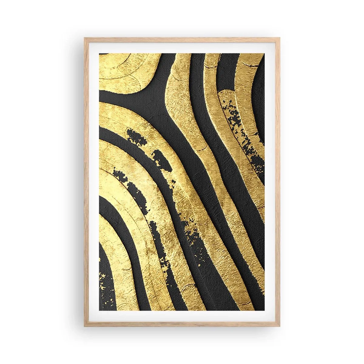 Poster in light oak frame - Everything Flows - 61x91 cm