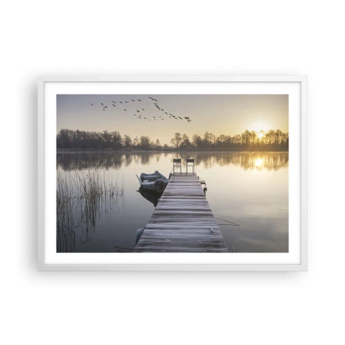 Poster in white frmae - I Will Be Back Soon - 70x50 cm