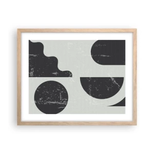 Poster in light oak frame - Composition Above and Under - 50x40 cm