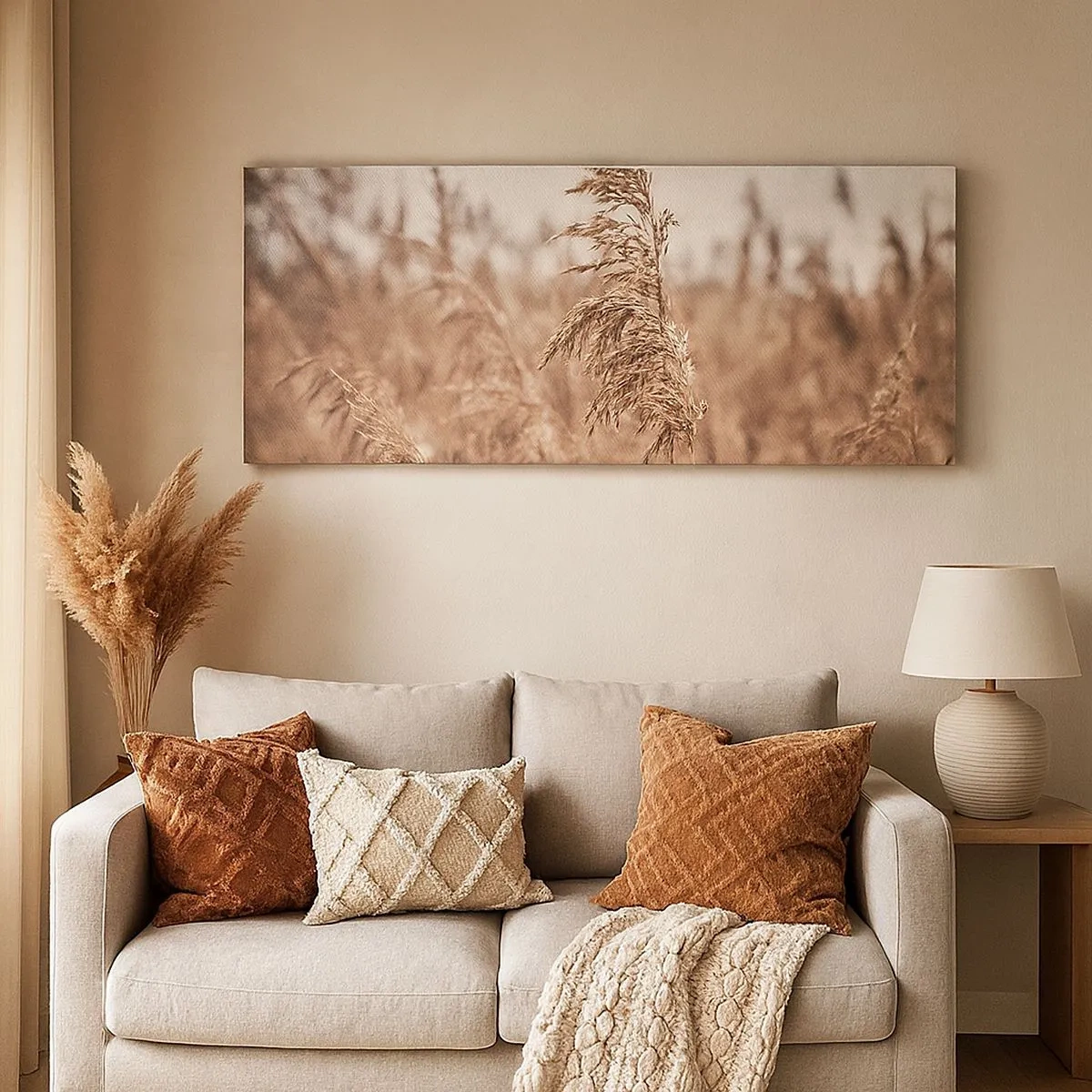 Canvas picture - Autumn Has Arrived in the Fields - 100x40 cm