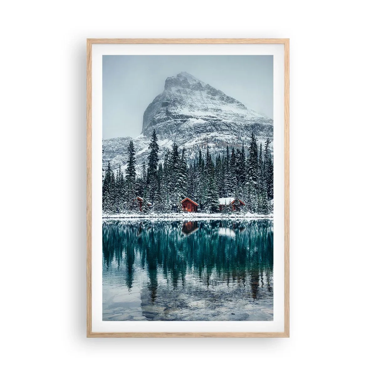 Poster in light oak frame - Canadian Retreat - 61x91 cm