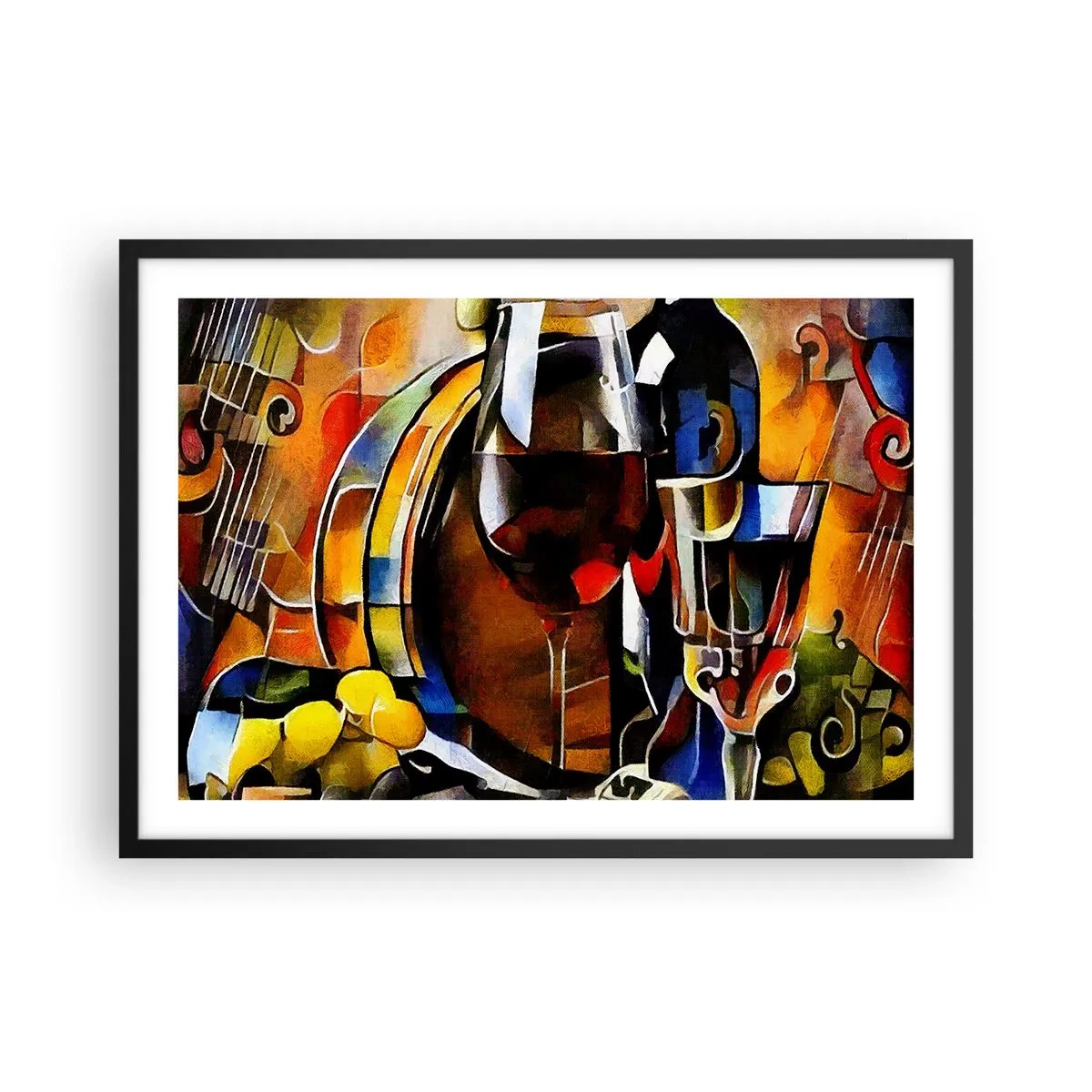 Poster in black frame - And The World Fills With Colours - 70x50 cm