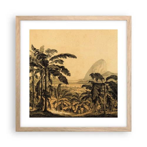 Poster in light oak frame - In Colonial Character - 40x40 cm