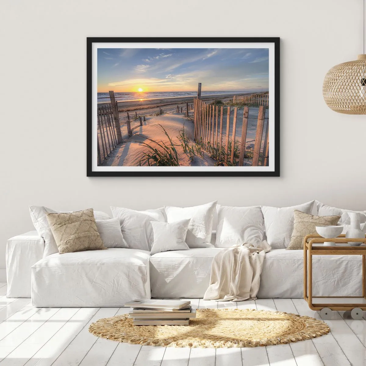 Poster in black frame - Light and Shade of the Wind - 91x61 cm