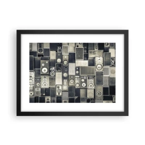 Poster in black frame - And Music Is Playing - 40x30 cm