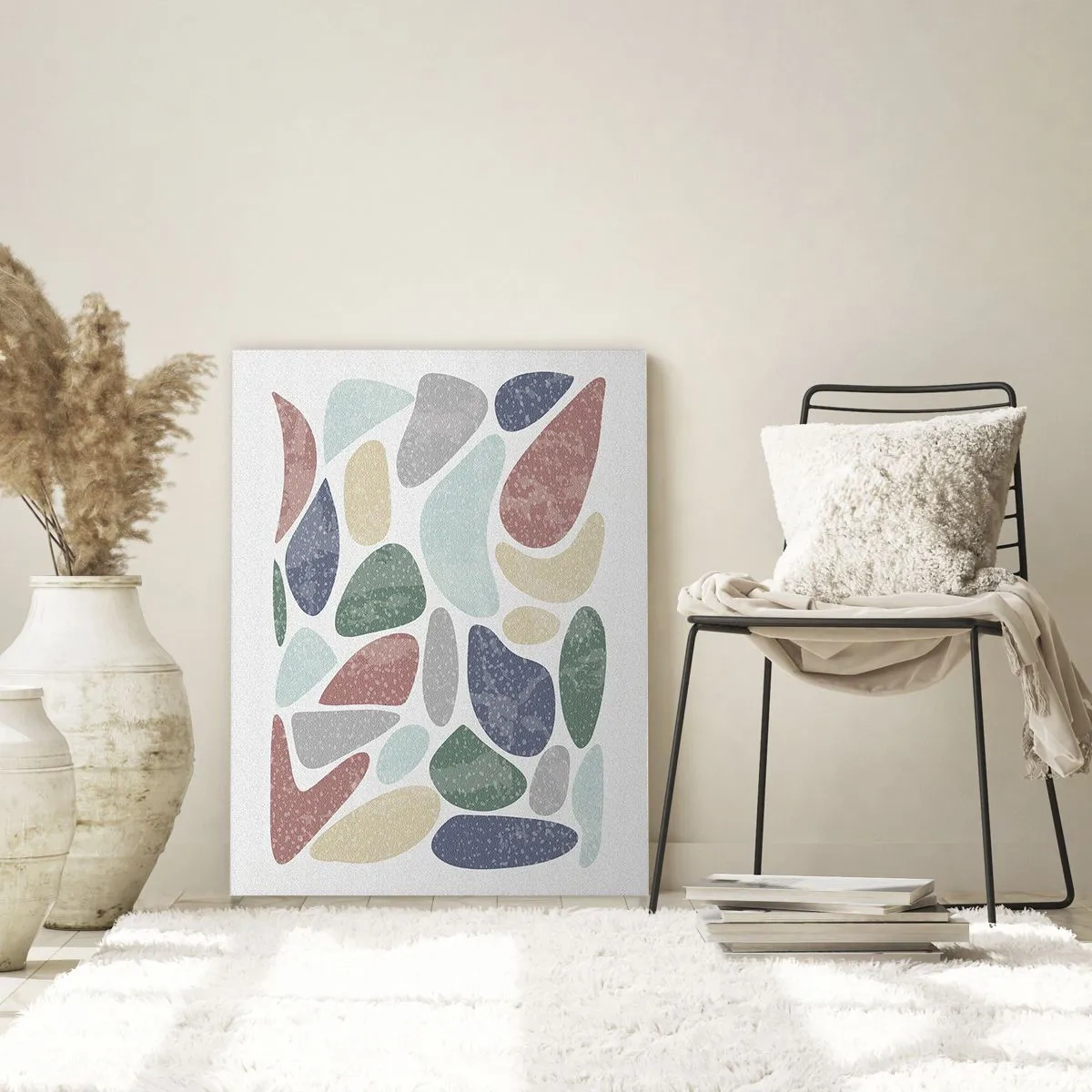 Glass picture - Mosaic of Powdered Colours - 80x120 cm