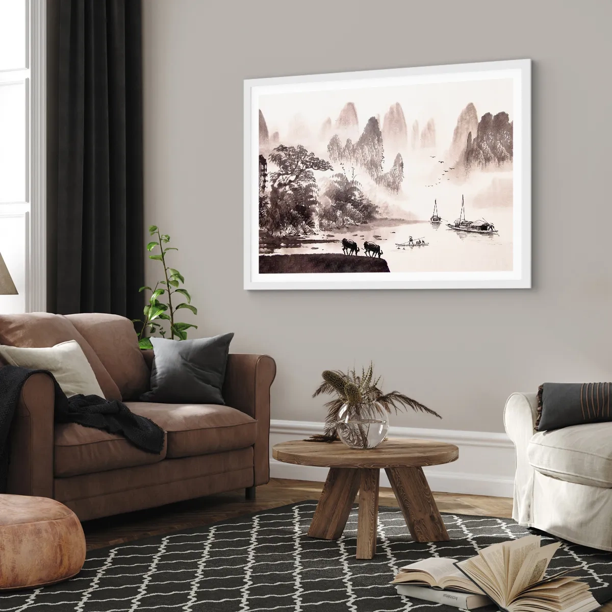 Poster in white frmae - Everyday Life in the East - 40x30 cm