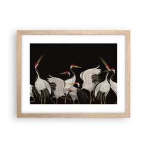 Poster in light oak frame - Bird Affairs - 40x30 cm