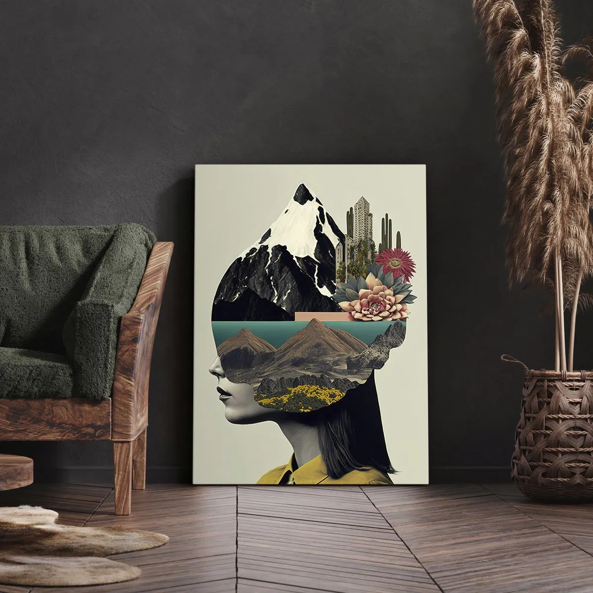 Canvas picture - Woman - Always a Mystery - 50x70 cm
