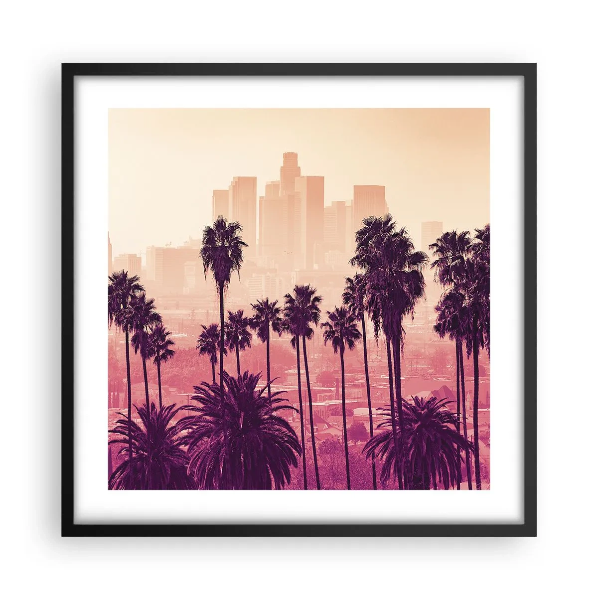 Poster in black frame - Californian Landscape - 50x50 cm
