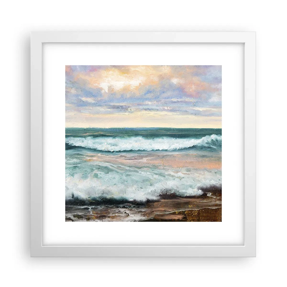 Poster in white frmae - Here You Will Smooth Your Soul - 30x30 cm