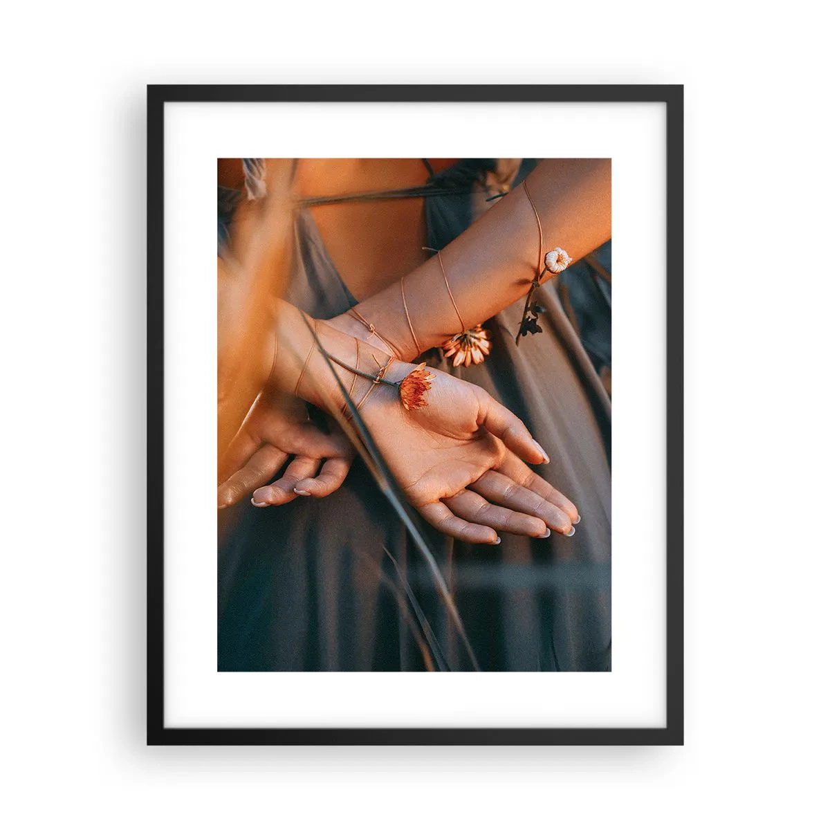 Poster in black frame - Connected with Nature - 40x50 cm