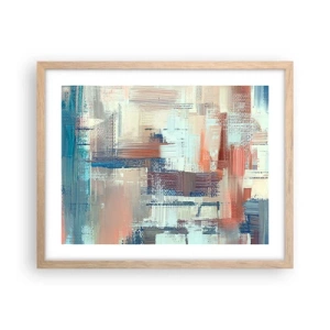Poster in light oak frame - Reaching Light - 50x40 cm