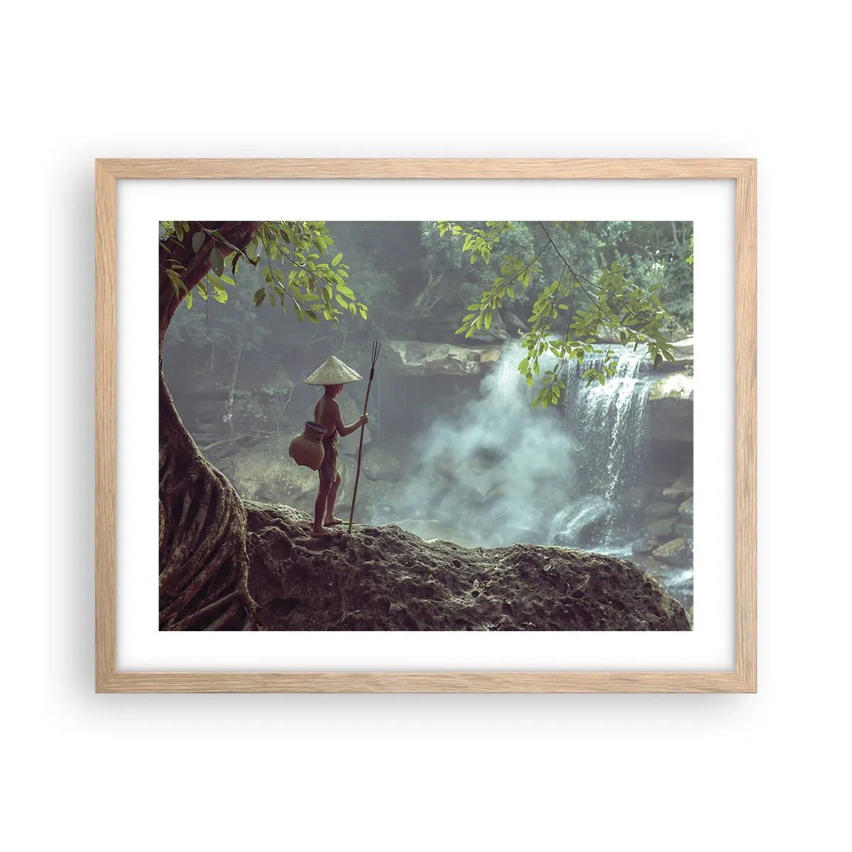 Poster in light oak frame - Friends with Nature - 50x40 cm
