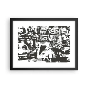 Poster in black frame - Order or Chaos? - 40x30 cm