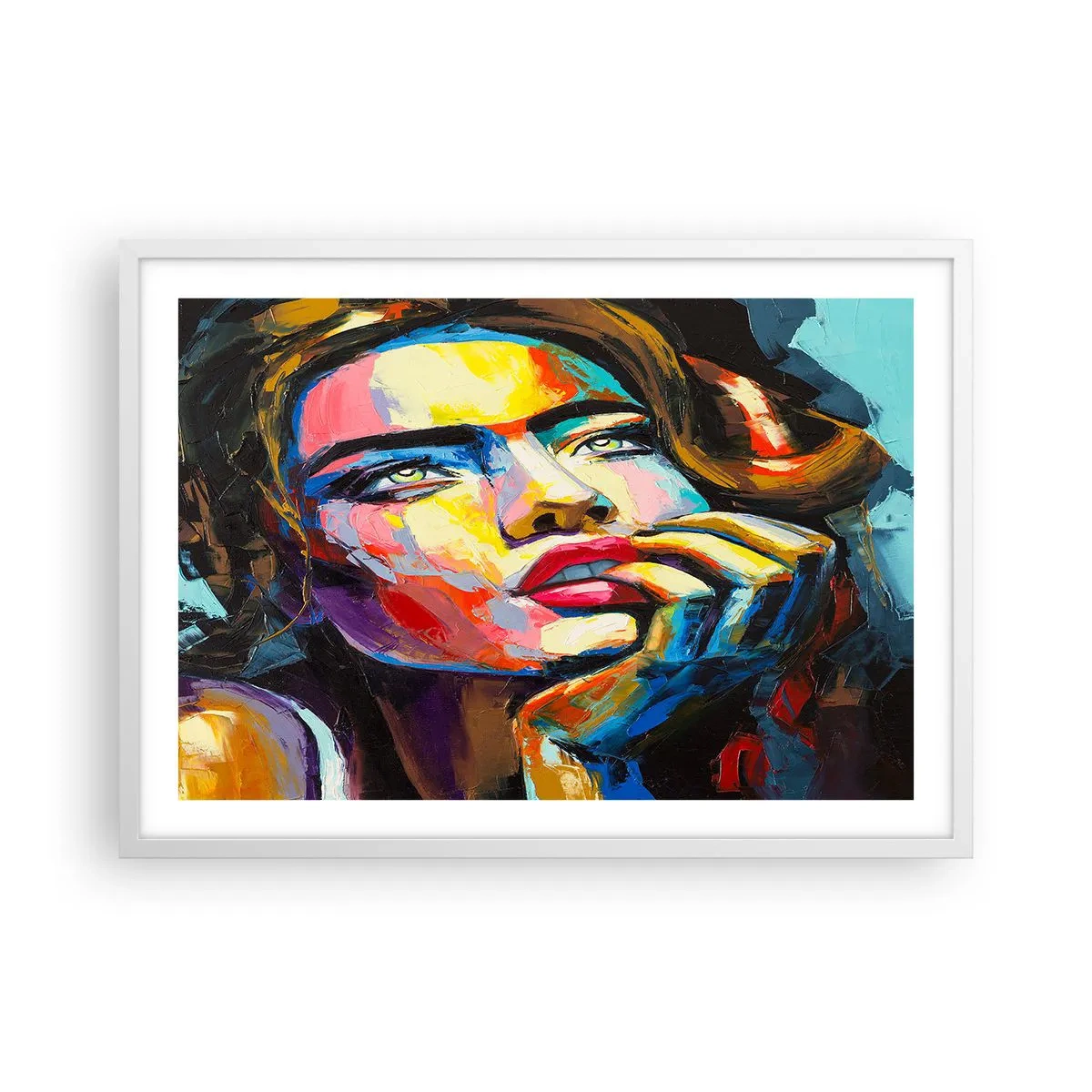 Poster in white frmae - Dreams Like Birds Flying in the Sky - 70x50 cm