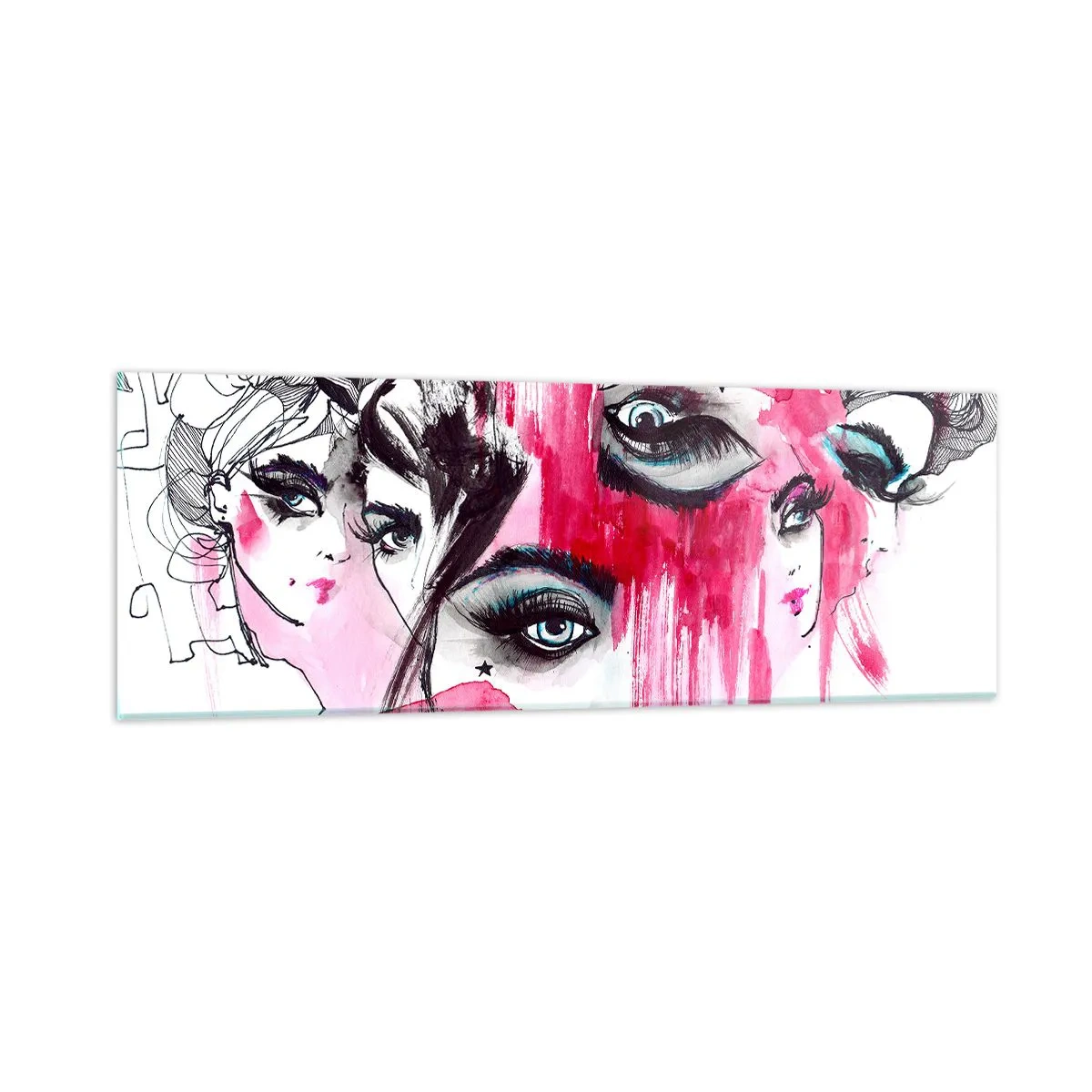 Glass picture - . - 90x30 cm