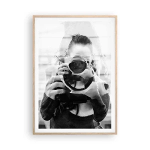 Poster in light oak frame - Creator and the Creation - 70x100 cm