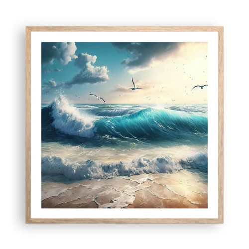 Poster in light oak frame - It Hums Especially for You - 60x60 cm