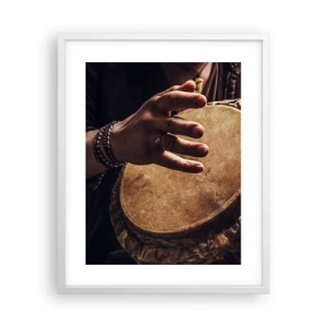 Poster in white frmae - In the Rhythm of the Heart - 40x50 cm