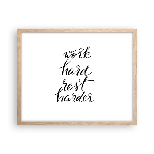 Poster in light oak frame - Life Balance - 50x40 cm