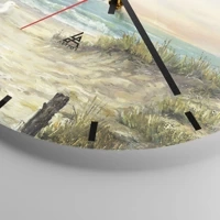 Clock face with lines