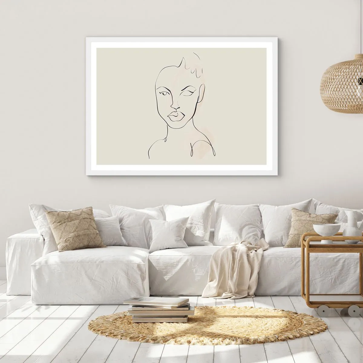 Poster in white frmae - Outline of Sensuality - 40x30 cm