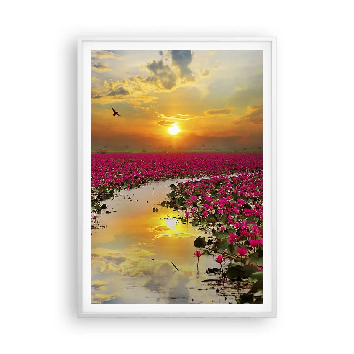 Poster in white frmae - Secret Life of a Lake - 70x100 cm