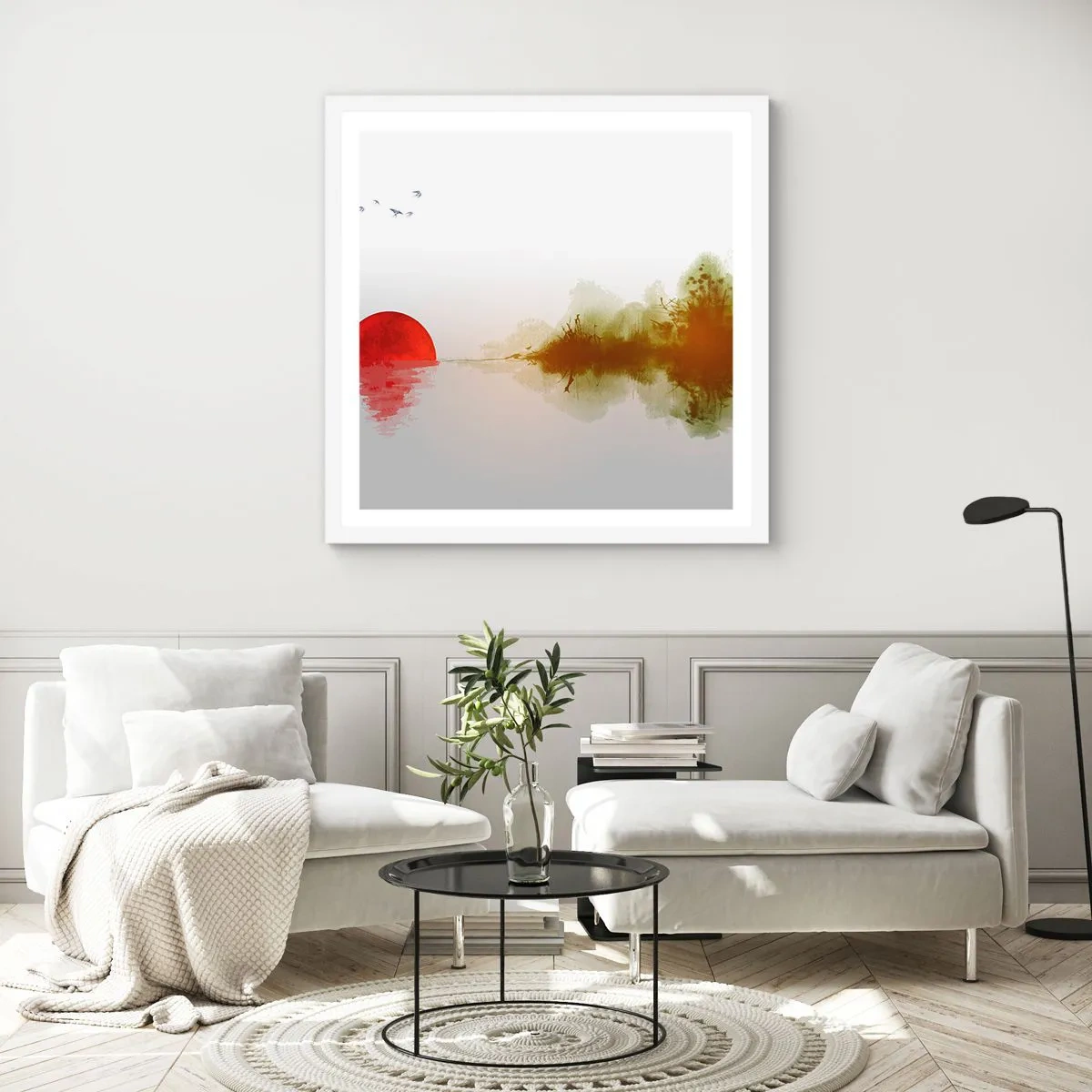 Poster in white frmae - Promise of Peace - 50x50 cm