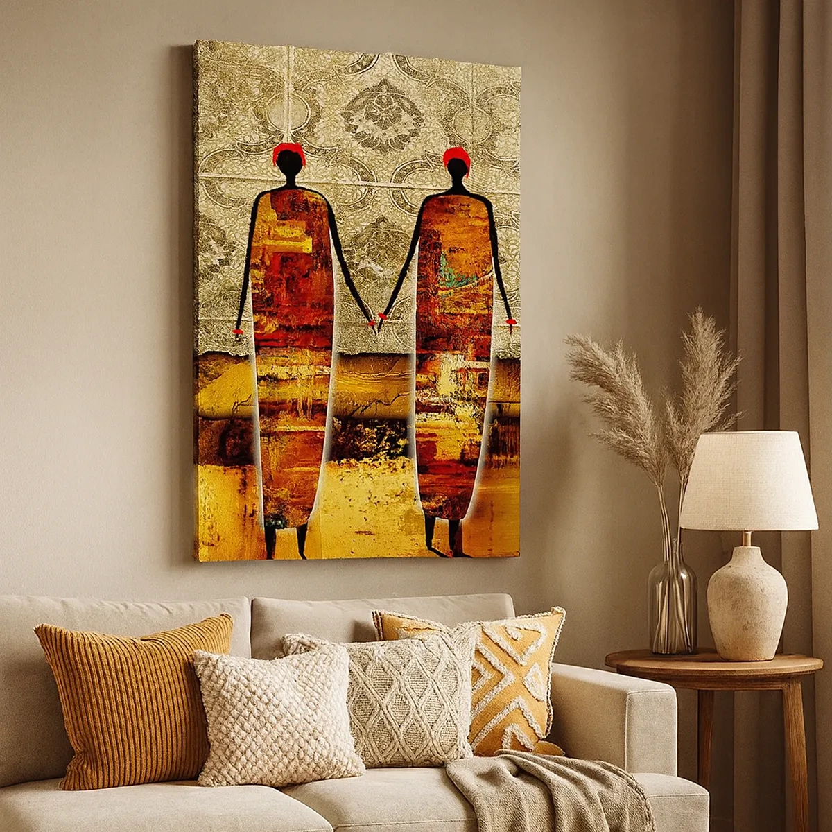 Canvas picture - Ethnic Composition in the Colours of Africa - 50x70 cm