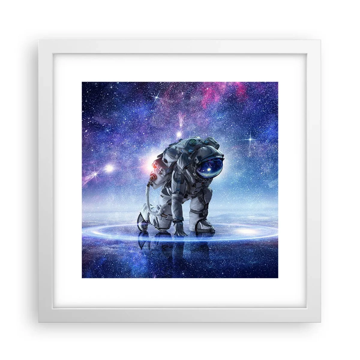 Poster in white frmae - Starry Night above Me - 30x30 cm