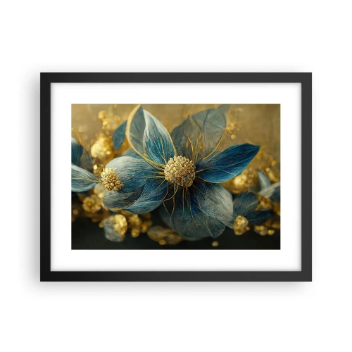 Poster in black frame - Blossoming in Gold - 40x30 cm