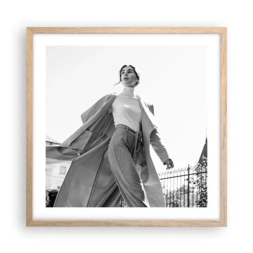 Poster in light oak frame - Are You Coming With Me? - 50x50 cm